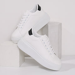Women's Low Top Thick Bottom Sneakers Skateboard Shoes