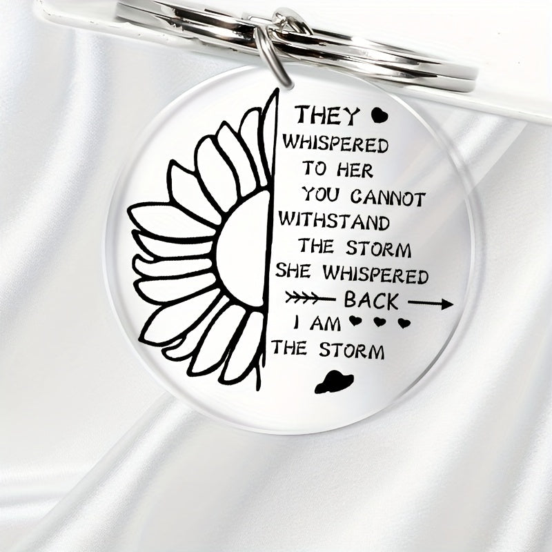 Sunflower Keychain Acrylic Key Ring Women Girls Jewelry Gift