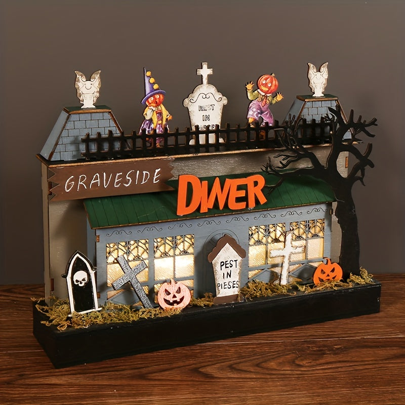 Halloween Wooden Ghost Cemetery Decoration