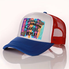 Men's Love Letter Print Peaked Cap Street Baseball Cap