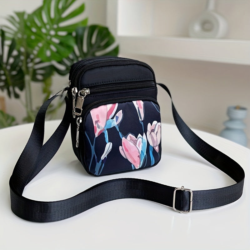Nylon Crossbody Bag Women's Zipper Purse