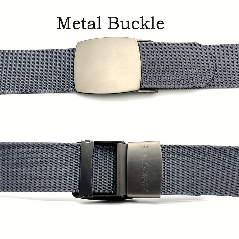 Adjustable Military Tactical Belt Metal Buckle Canvas Waistband