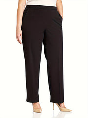  Women's High Waisted Straight Leg Work Trousers