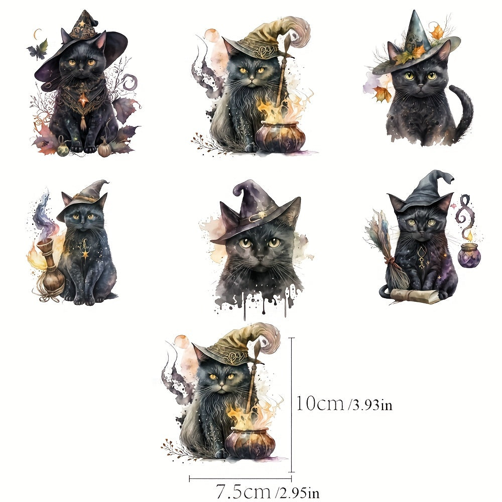 6pc Spooky Halloween Cat Tree Ornaments - Frightening Home Decor