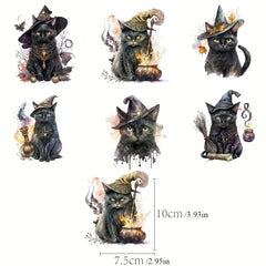 6pc Spooky Halloween Cat Tree Ornaments - Frightening Home Decor