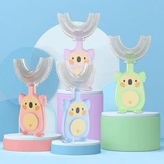 Kids U-shaped Silicone Toothbrush for Oral Cleaning