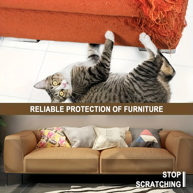 6pcs Cat Scratch Deterrent Tapes Anti Scratching Sticky Tapes