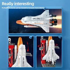 Space Rocket Building Block Model Easy to Assemble Holiday Gift
