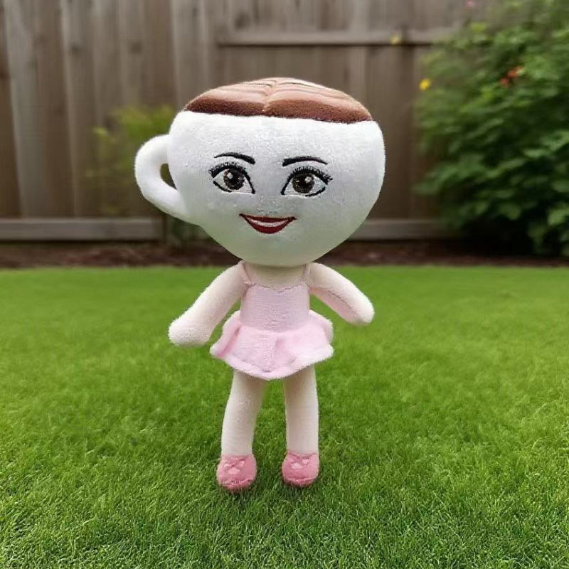 Ballerina Cappuccina Plush Toy with Pink Dress