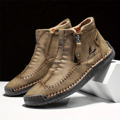 FLYLAND Men's Vintage Style Ankle Boots for Hiking Climbing