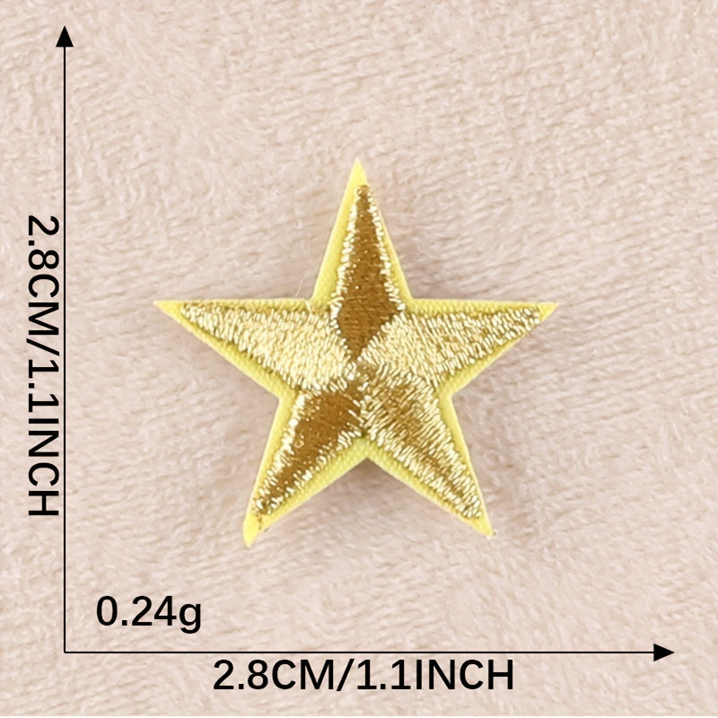 33pcs Pentagram Embroidered Badge Label for Girls Kids Clothing Accessories