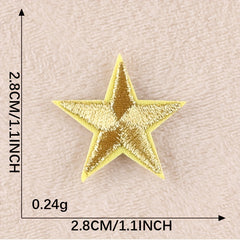 33pcs Pentagram Embroidered Badge Label for Girls Kids Clothing Accessories