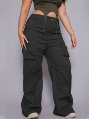  Y2K Cargo Pants - High Rise Loose Cargo Pants