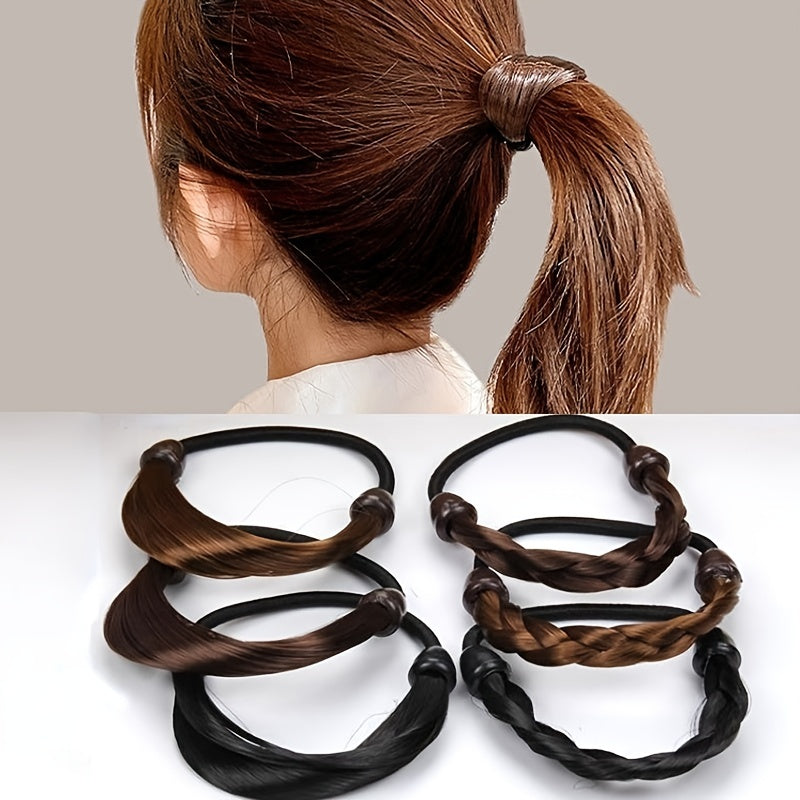 Faux Wig Hair Elastic Rope Hair Bands Hair Ties Hair Elastics