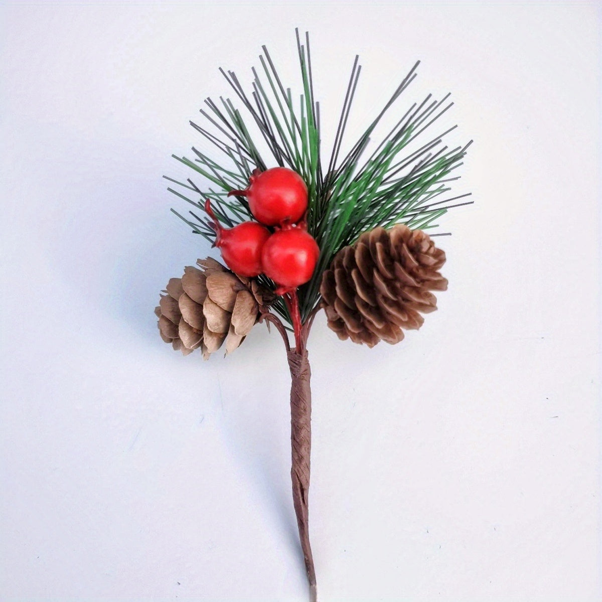 Christmas Decoration Red Fruit Branch Simulation Pine Cone Pine Needle Ornament