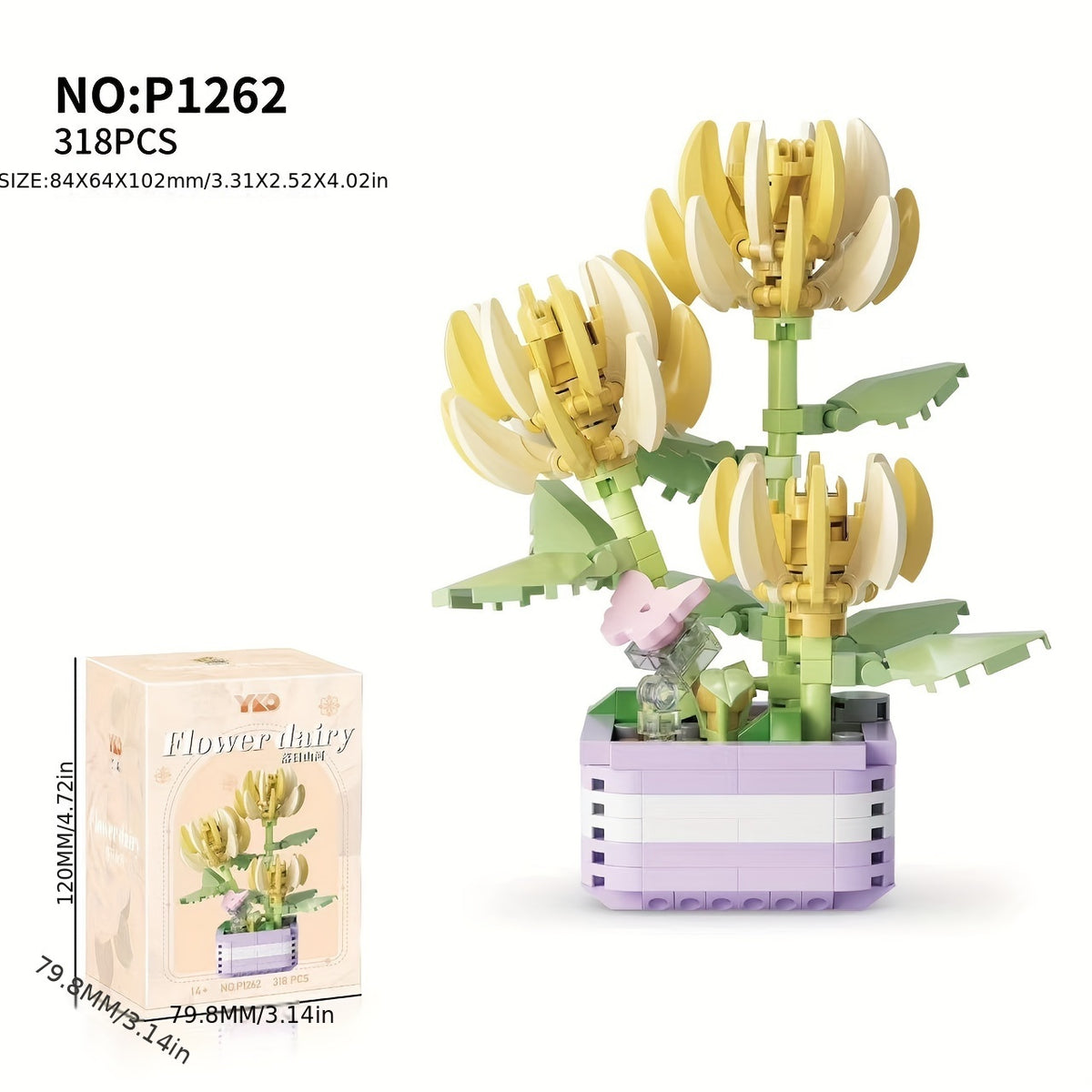 Building Block Toy Decorative Potted Plants Party Favors DIY Creative Decoration