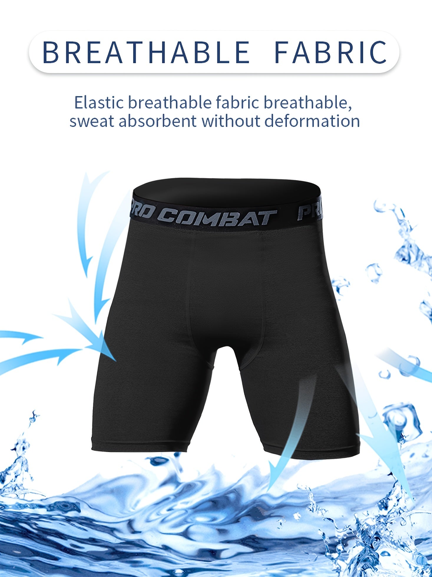 4pcs Men's Compression Sport Boxer Briefs Quick Drying Performance