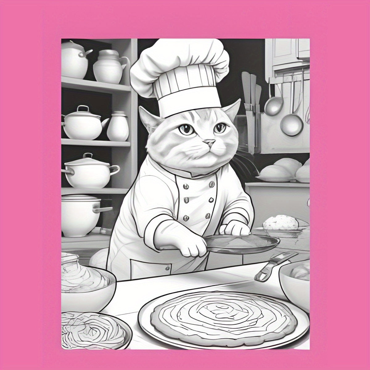 Deluxe Cat Coloring Book - 22 Pages Thickened Paper
