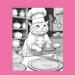 Deluxe Cat Coloring Book - 22 Pages Thickened Paper