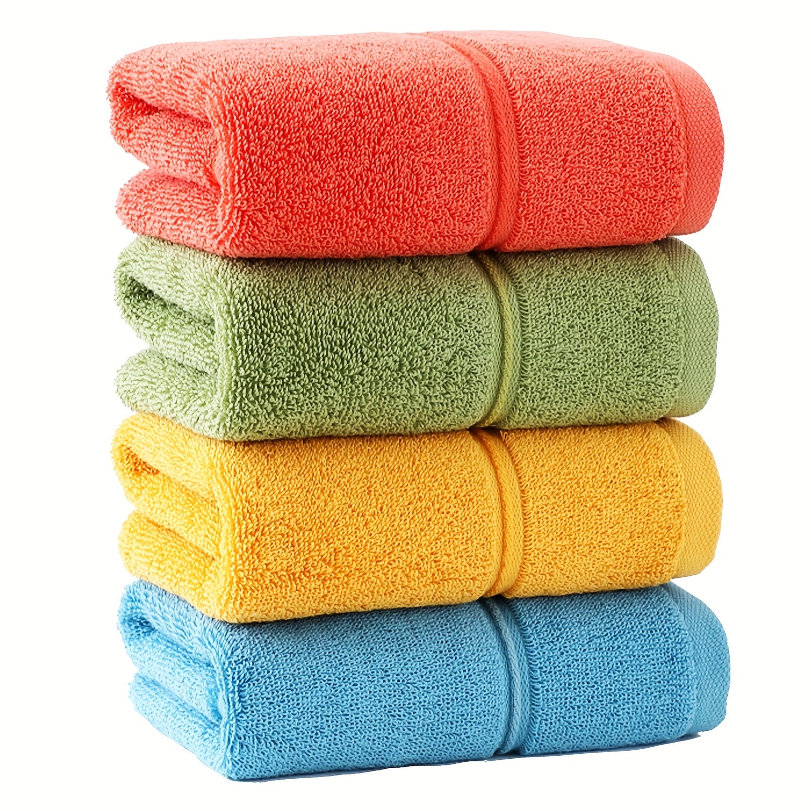 4pcs Solid Cotton Hand Towels Set Ultra Soft Absorbent for Bathroom Gym Shower