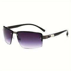 Rectangle Metal Sunglasses Business Man Men Male Glasses Retro Vintage