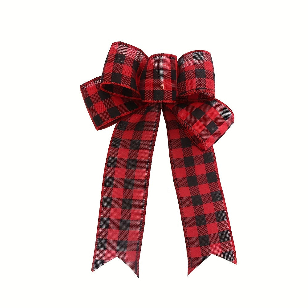 2pcs Velvet Linen Christmas Decoration Bow - Gift Decoration Supplies