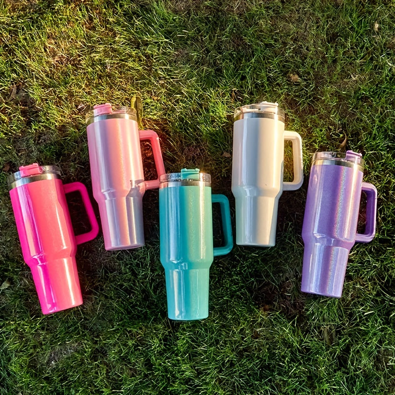 40oz Stainless Steel Water Tumbler with Lid and Straw
