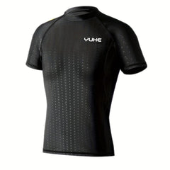 Men's Mesh Sun Protection Short Sleeve T-shirt for Surf Diving Snorkeling