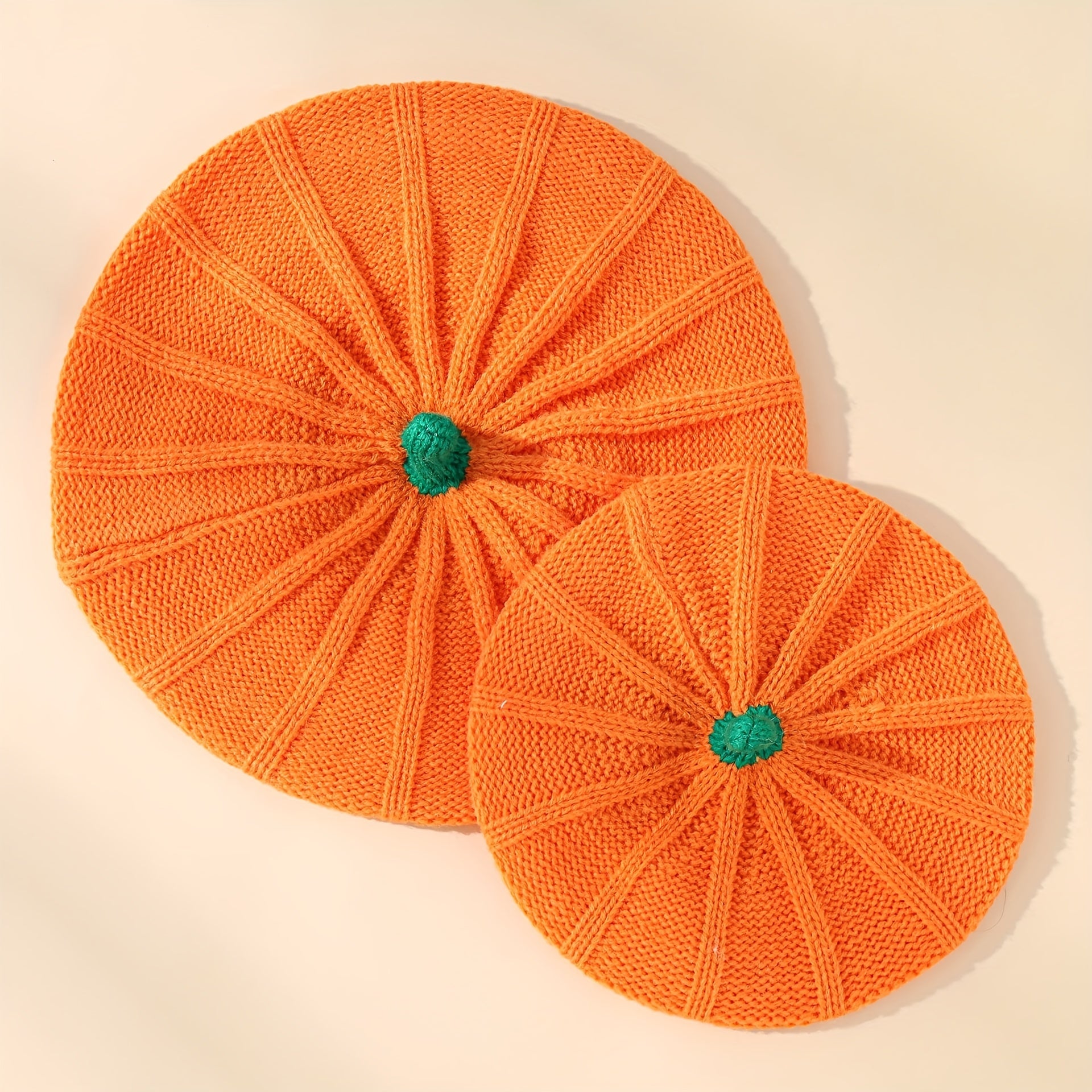 Halloween Pumpkin Beret Knitted Hat Warm Autumn Winter Parent-child Knitted Hat