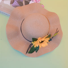 Foldable Sunflower Sun Hat Wide Brim Packable UV Protection Floppy Beach Hat