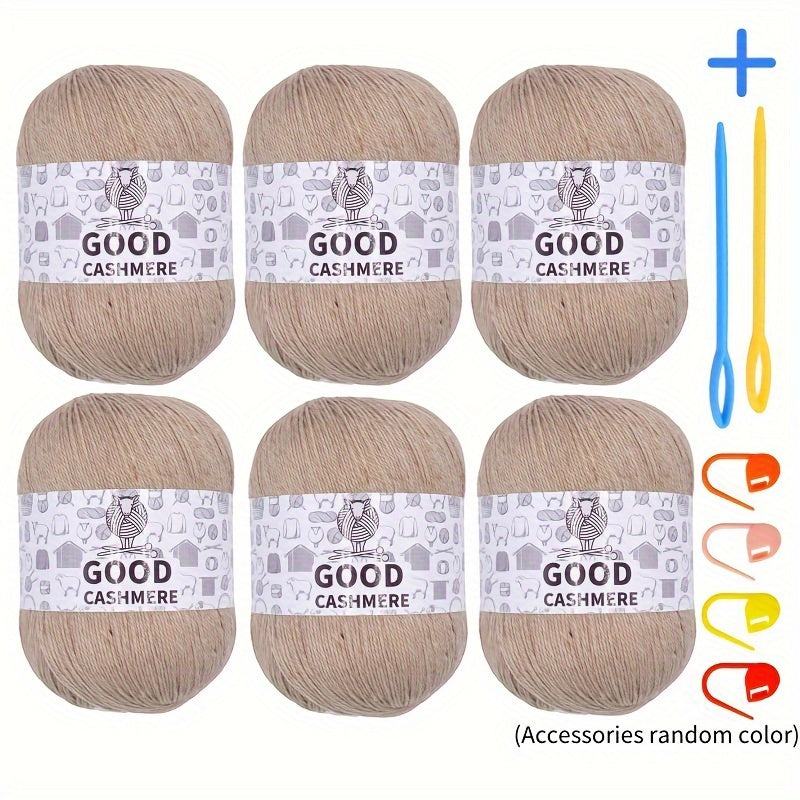 6pcs Cashmere Yarn 3ply Soft Warm Yarn For Knitting And Crocheting Sweater