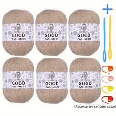 6pcs Cashmere Yarn 3ply Soft Warm Yarn For Knitting And Crocheting Sweater