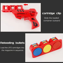 Foam Disc Launcher Flying Disc Handheld Shooter - Indoor/Outdoor Game Toy