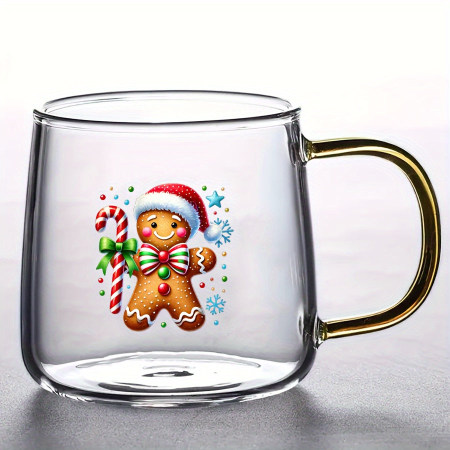 Christmas Gingerbread PVC Transfer Paper Decals 6pcs Waterproof