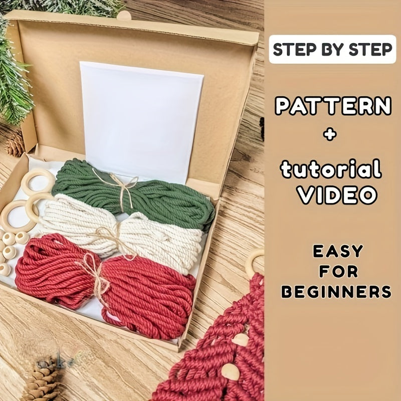 3pcs Woven Christmas Tree DIY Kit Craft Gift Set Perfect For Family Friends