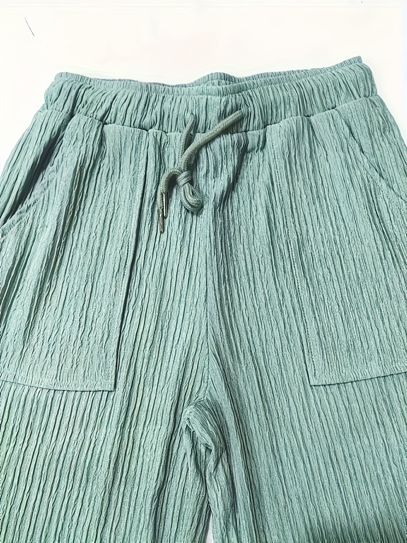 Minimalist Dual Pockets Wide Leg Pants Casual Loose Pants