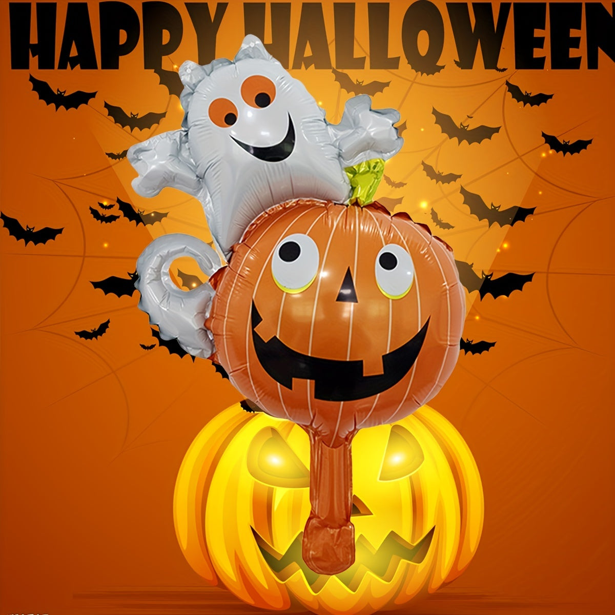 1pc Halloween Ghost Balloon & Pumpkin Foil Balloon