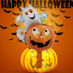 1pc Halloween Ghost Balloon & Pumpkin Foil Balloon