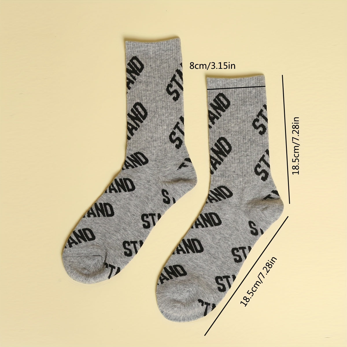 Letter Print Sports Socks Women's Stockings