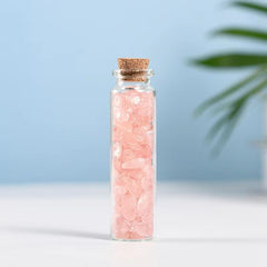 Natural Gemstone Ornament Crushed Stone Bottle