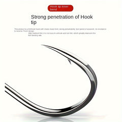 100pcs Stainless Steel Fish Hooks & Storage Box Fishing Accessories