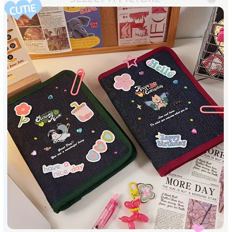A5 Retro Denim Journal Book Removable Good Looking Diary Notebook