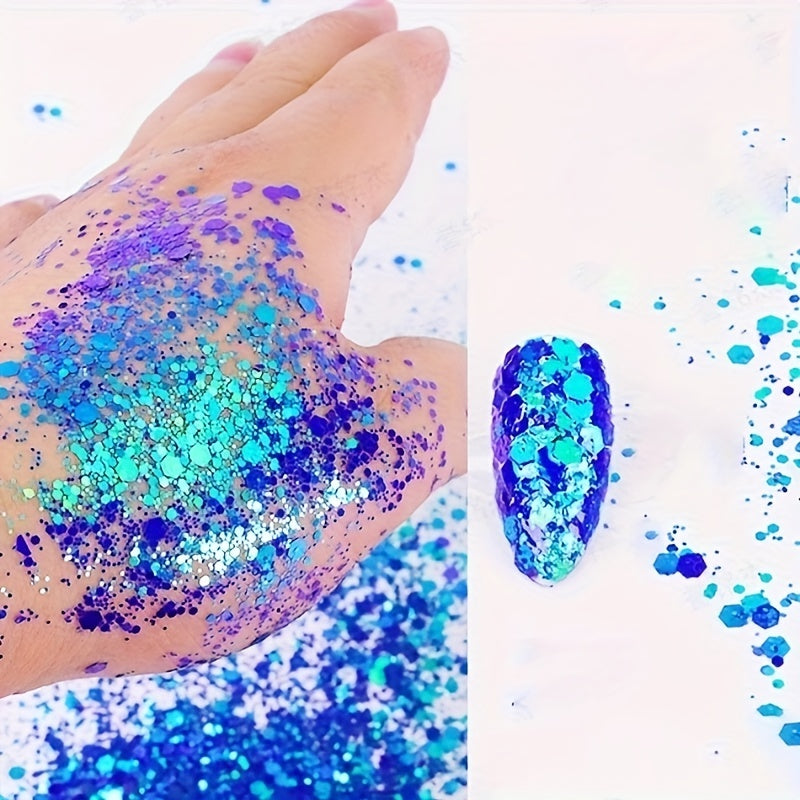 Chameleon Chunky Glitter Flakes Box - Nail Art Makeup Supplies