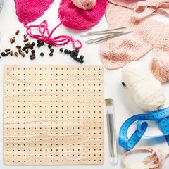 27pcs Wooden Crochet Blocking Board with Pins & Needle Set for Knit