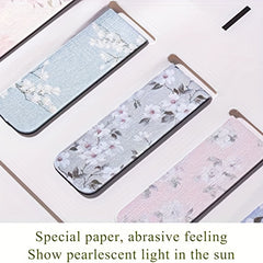 10pcs Magnetic Bookmarks Assorted Set For Students Reading Floral Style