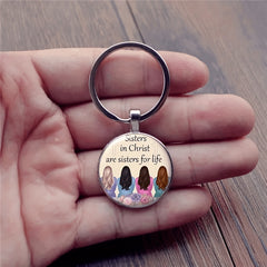 Sister & Girls Retro Key Chain for Backpacks & Jewelry