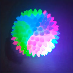 Glow Dog Chew Ball Toy Flashing Elastic Ball Pet Toys