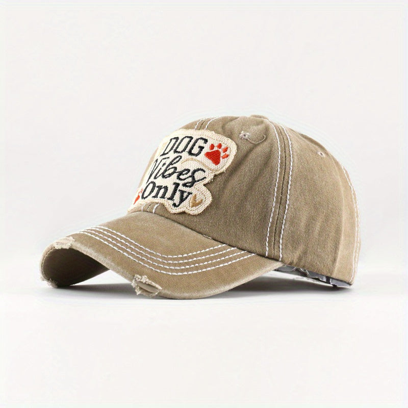 Denim Distressed Sunshade Baseball Cap