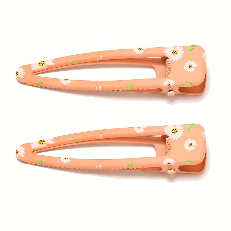 10pcs Floral Hair Clips for Girls No Slip Snap Clips Girls Hair Accessories