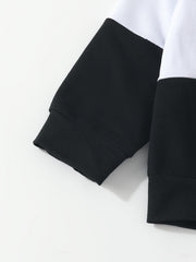Boy's Colorblock Hoodie & Sweatpants Set, Sporty Style Outfit